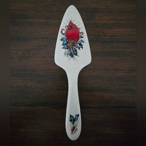 Lenox American Home Collection Winter Greetings Cardinal Dessert Server